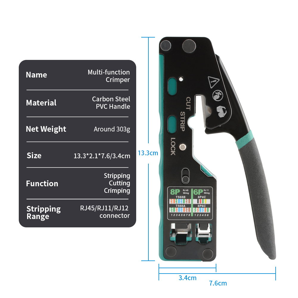 RJ12/11 Crimper Plier RJ45 Cri - огляд і ціна Power Tools China