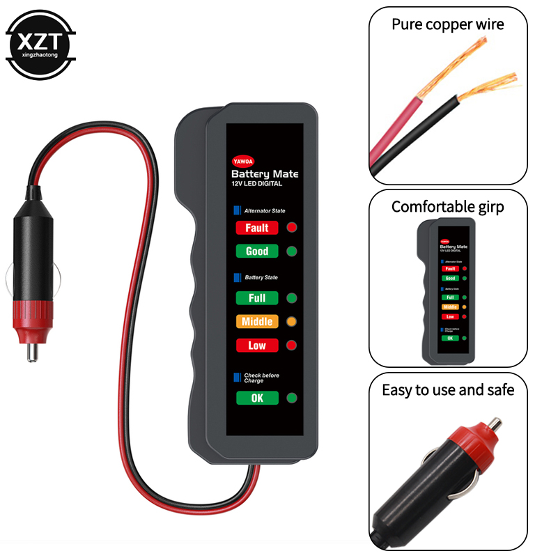 Car Battery Tester 6 LED Displ - огляд і ціна Power Tools China